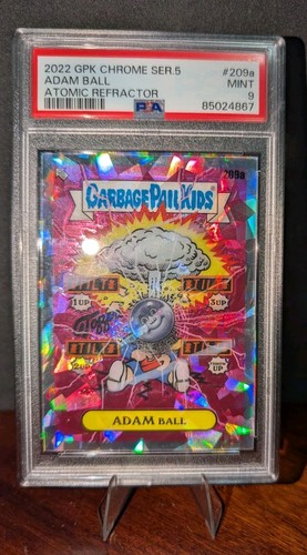 2022 GPK Garbage Pail Kids ADAM BALL Chrome 5 #209a PSA 9 Atomic Refractor