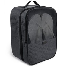 2 Layer Shoe Bags Travel Trolley Sleeve Portable Storage Pouch Honeycomb Grey