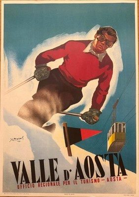 MUSATI ARNALDO VALLE D'AOSTA MEN'S VINTAGE POSTER 70x100 OFFER
