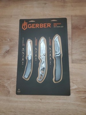 Gerber 3pc. Folding Knife Set Greatest Hits Brand New, sealed in packaging