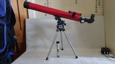 Red Refractor Telescope with Tripod Stand