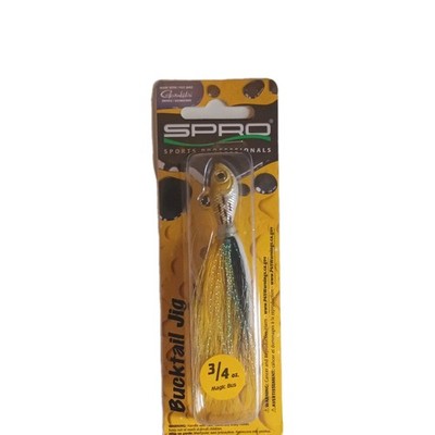 SPRO Prime Bucktail Jig Magic Bus 3/4oz Yellow/Green/Silver SBTJMB-3/4