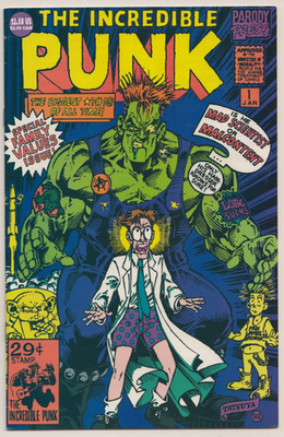 Parody Press THE INCREDIBLE PUNK #1  Stacy Freeman, Tatsuya Ishida 1993   HULK 