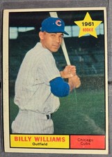 Topps 1961 Billy Williams Rookie #141 Chicago Cubs Baseball Vintage Card. rookie card picture