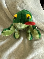 Vintage 1977 Russ Berrie  Co Fleegle The Green Frog 9" Plush stuffed Toy Rare