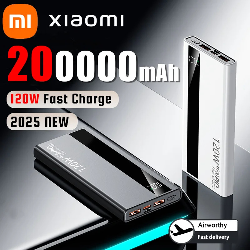 Xiaomi 200000mAh Power Bank 120W Super Fast Charging Battery High Capacity Di...-image