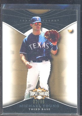 Michael Young 2009 Topps Triple Threads Gold #22 (92/99)