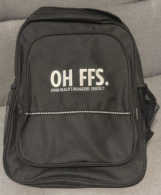 Cross Body Black Canvas Backpack Adjustable Strap   16  x 12  x 6  - New