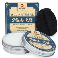 MEKER Mink Oil, Mink Oil for Leather Boots, All-Natural Leather Conditioner w...