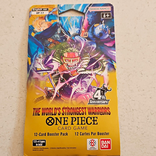 Bandai One Piece Card Game OP-17 World's Strongest Warriors English 12-Card Pack