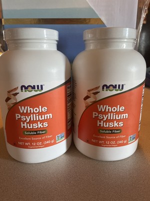 NOW Supplements, Whole Psyllium Husks, Non GMO, Soluble Fiber . PACK OF 2