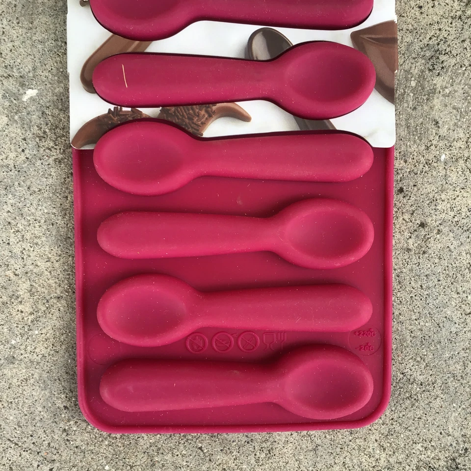 Trudeau Silicone Chocolate Spoons Molds 2 Pack Purple - Image 3 of 3