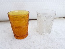 Vintage Val Saint Lambert Ambre Verre Transparent Ancien Même Design Belge GT194
