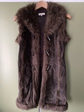 Rocha John Rocha Suede Boho Hippie Afghan Waistcoat Size 10