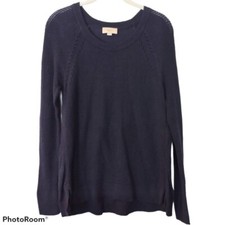 Women's LOFT Navy Blue Knit Long Sleeve Sweater Size Small