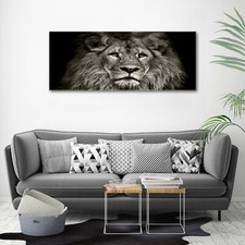 Glass Print Wall Art Image Picture 125x50cm - Lion