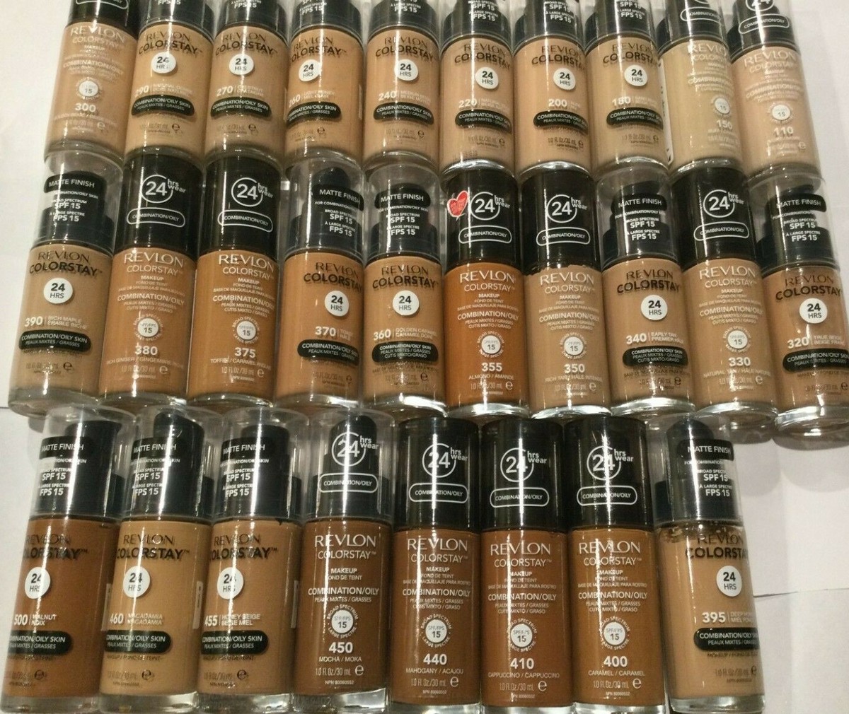 REVLON Colorstay 2-in-1 ファンデーション 4個セット Revlon Colorstay Makeup Foundation Combination/Oily Skin PUMP