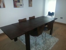 NEXT HARTFORD Extending Dining Table Dark Wood