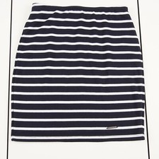 NEW Abercrombie Fitch Striped Stretch Navy Blue White Pencil Skirt Womens Sz S