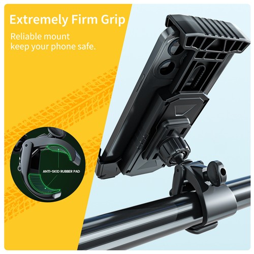 360° Rotation Bicycle Cell Phone Holder Motorcycle MTB Bike Mount GPS Bracket - Photo 8 sur 13