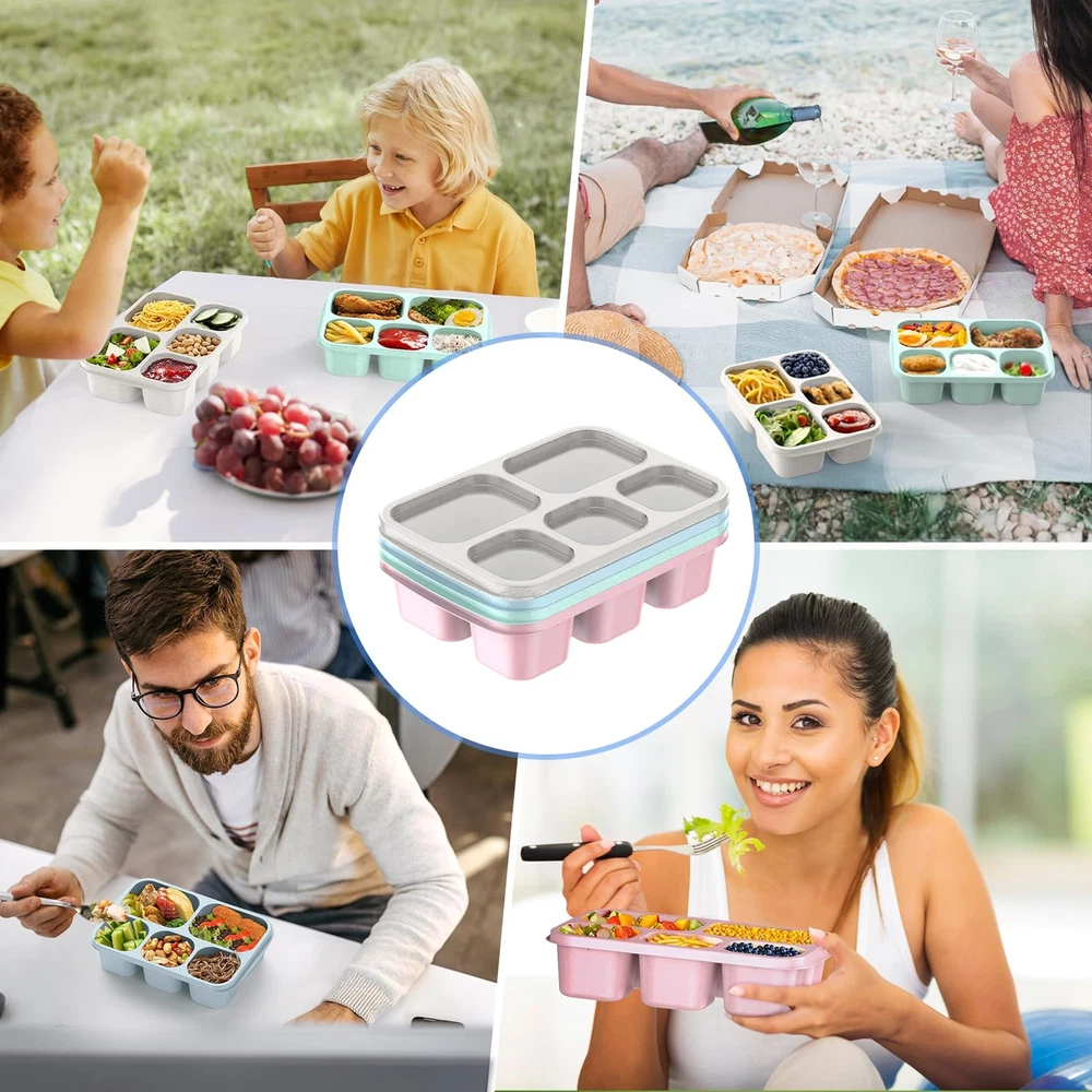 Bento Lunch Box Bento Box Reusable Lunch Box Kids With 5 Compartments Meal Prep