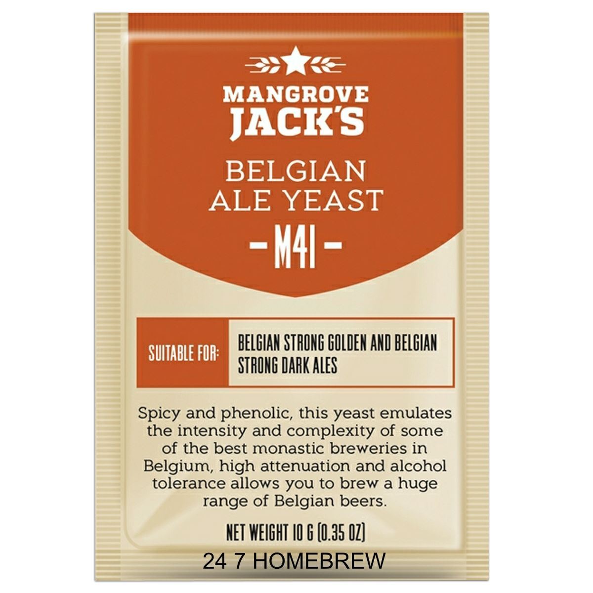 Mangrove Jack Yeast Belgian Ale M41 Craft Series Yeast 10g treats 23L