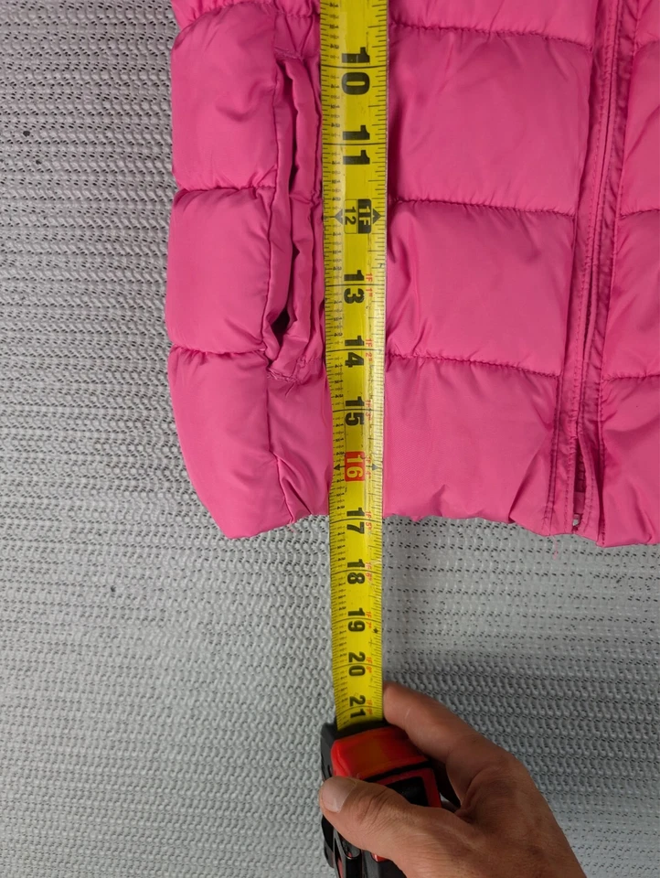 Gap Kids жилет с капюшоном искусственного меха стеганая размер маленький (6-7) розовый - Изображение 2 из 4