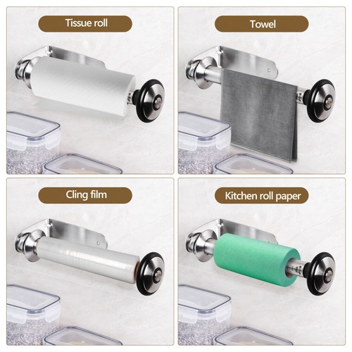 Paper Towel Holder Vertical Mount Toilet Storage Bathroom Tissue - 第 3/11 張圖片
