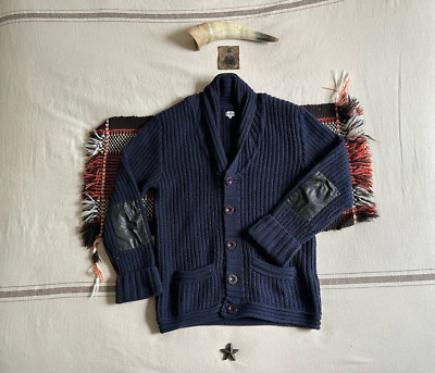 LVC Strickjacke Pullover M-L Levi's Vintage Kleidung Fischer Wolle Schalkragen