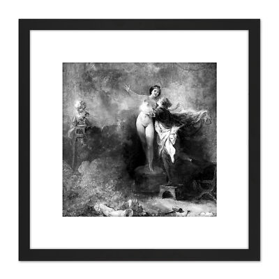 Jeanhonoré Fragonard Pygmalion und Galatea Gerahmter Kunstdruck 23x23 cm