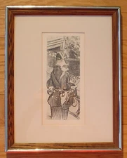JACQUES VILLON - Vintage Original Etching "FETE CHAMPETRE" - Nicely Framed - COA