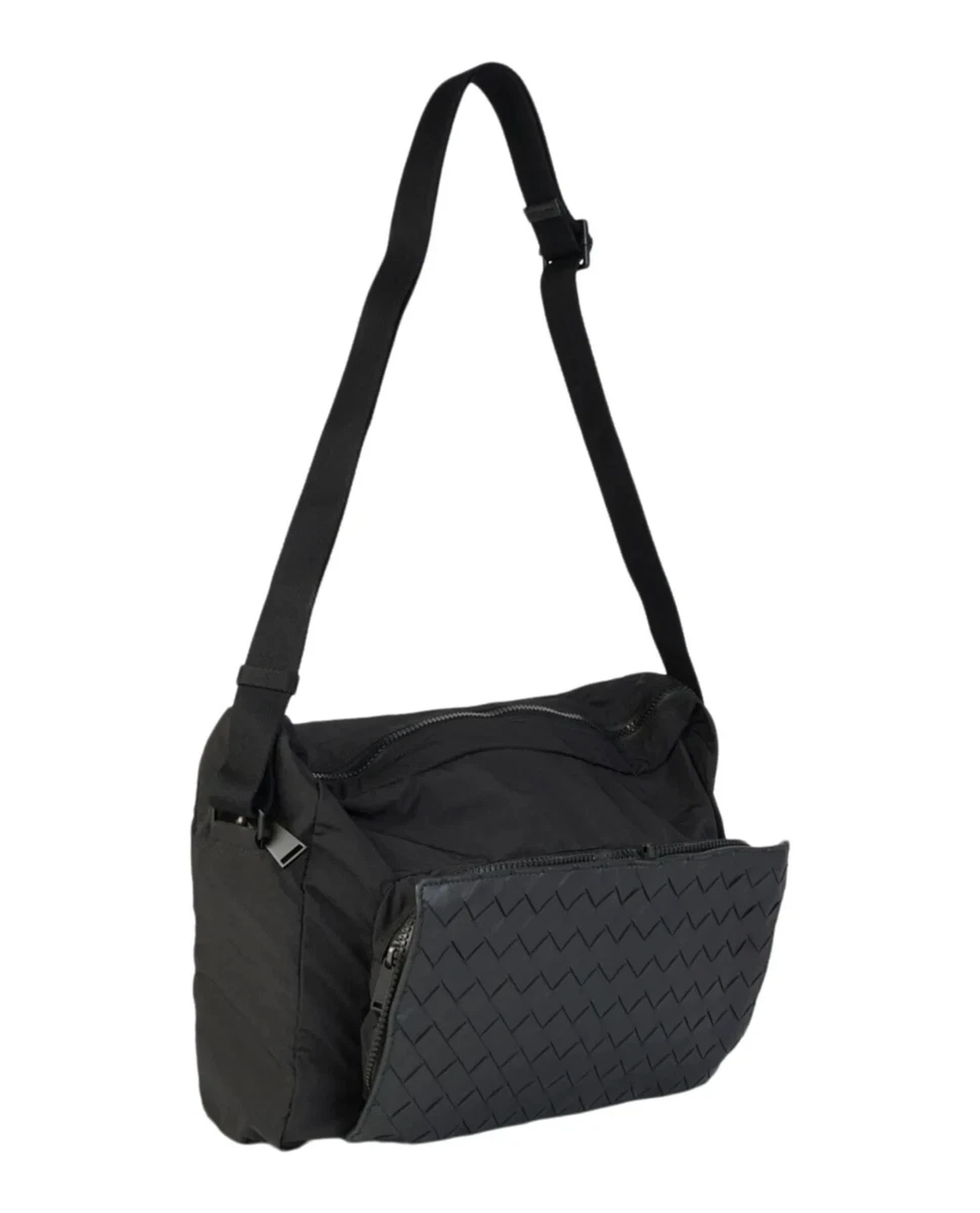 Bottega woven messenger bag black Clearance