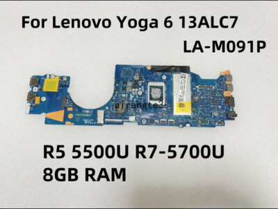 For Lenovo Yoga 6 13ALC7 Motherboard LA-M091P CPU:R5-5500U R7-5700U RAM:8G