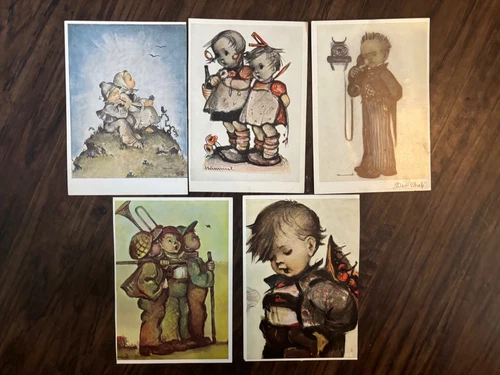 Lot of 5 German Hummel Postcards