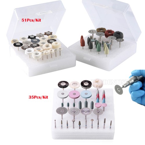 Dentallabor HP Diamantbohrer Polierscheibe Scheiben Kit für Low Speed Handstück