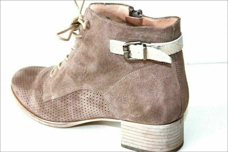 MURATTI JEAN'S Botines Con Cordones Gamuza Suave Gabardina T 40 TBE Foto 3 de 4