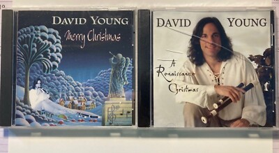 DAVID YOUNG=2 CDS=MERRY CHRISTMAS/RENAISSANCE CHRISTMAS-BRAND NEW=FREE SHIPPING
