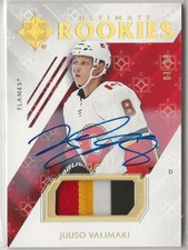 2018 2018-19 Ultimate Collection Patches Auto Rookie #84 Juuso Valimaki 01/99