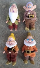 vintage  lot 4 ancienne figurine blanche neiges et les 7 nains