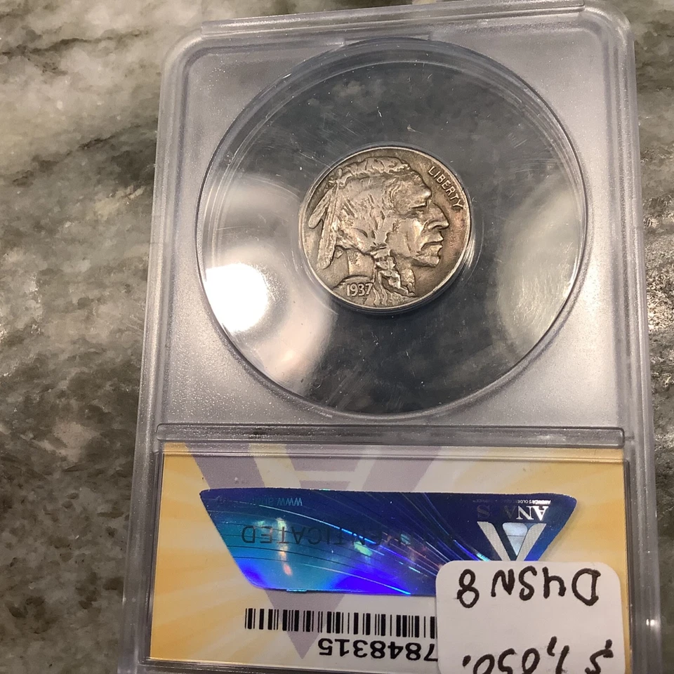 1937-D 3-Legged Buffalo Nickel XF40 Details - Image 2 of 2