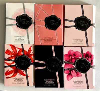 6x Viktor&Rolf FLOWERBOMB DEW TIGER LILY MIDNIGHT  RUBY ORCHID Sample Spray Set