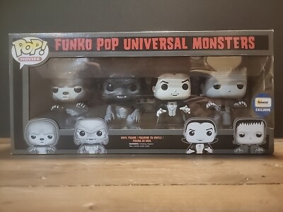 Funko Pop Universal Monsters 4 Pack Black & White Gemini Collectibles Exclusive