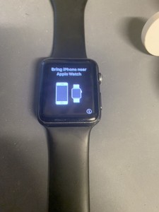 Apple Watch 1st Generation 7000 Series 42mm Med Aluminum Case Black Sport  Band | eBay