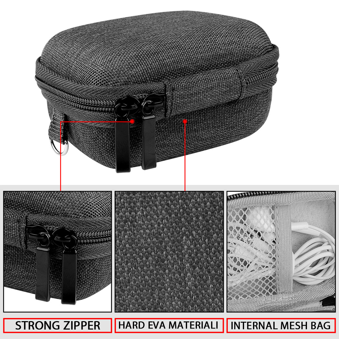 Geekria Hardshell Case Compatible with JVC Truly Wireless