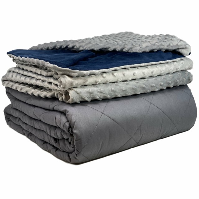 Weighted Blanket With Duvet Cover Full Twin XL 15 LB 48” X 78” - Heavy