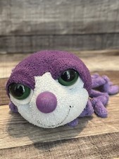 Russ Berrie Purple SPIDIE Plush Spider Halloween Stuffed Animal Big Eyes MINI 5"