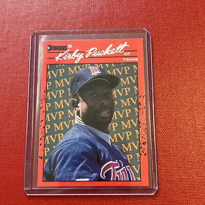 1990 Donruss MVP Kirby Puckett #BC-8 Twins Error Card Date of
