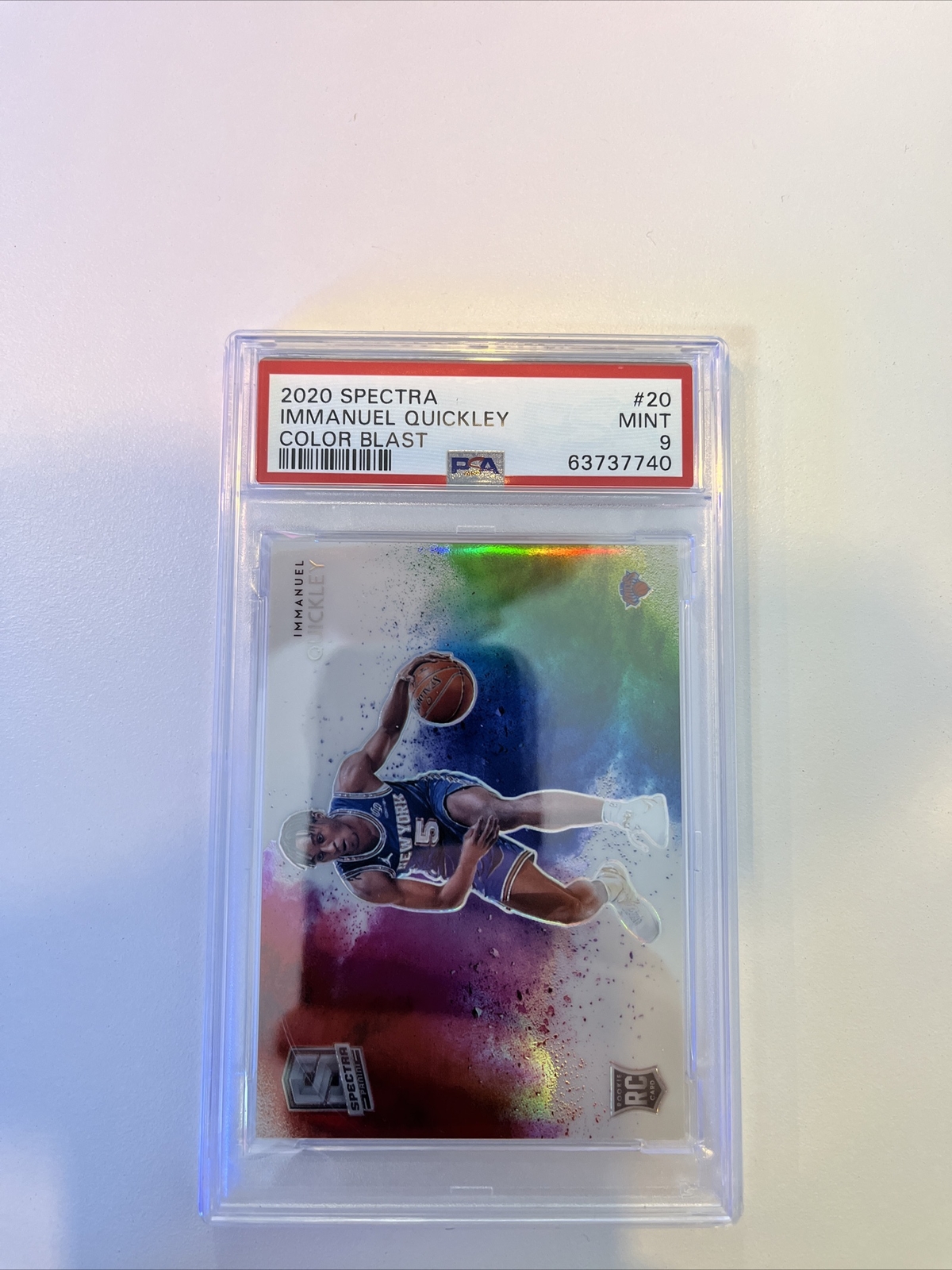 2020 Panini Spectra Immanuel Quickley Colorblast SSP PSA 9 #20 Rookie
