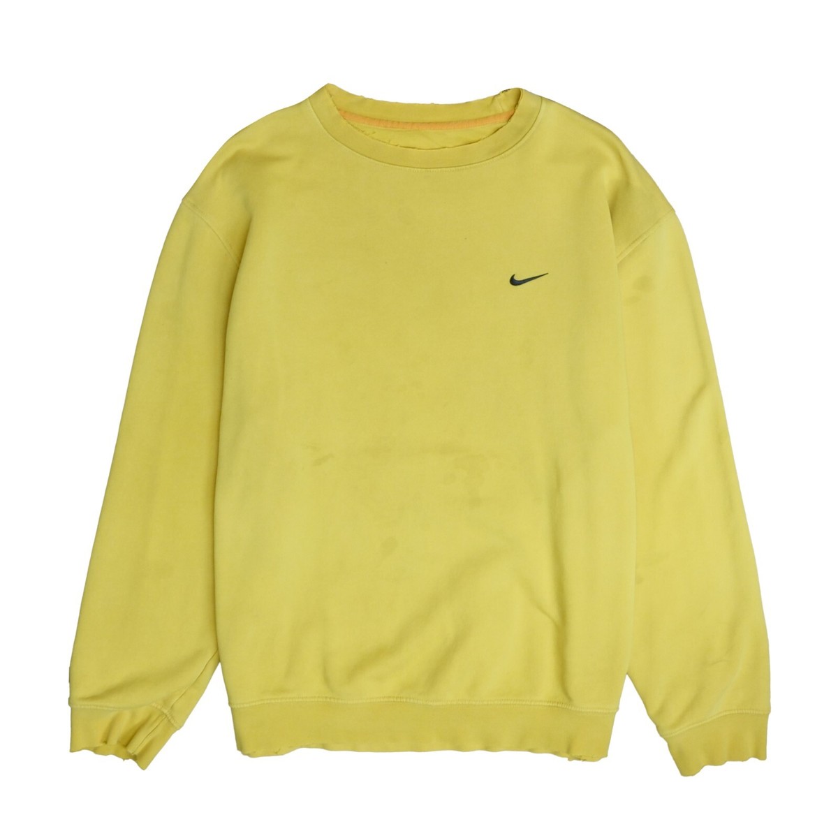 nike mini swoosh oversized sweatshirt yellow