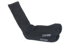 CLUB ROOM 1 PAIR SOFT CUSHIONED REGULAR BLACK CREW SOCKS MENS NEW